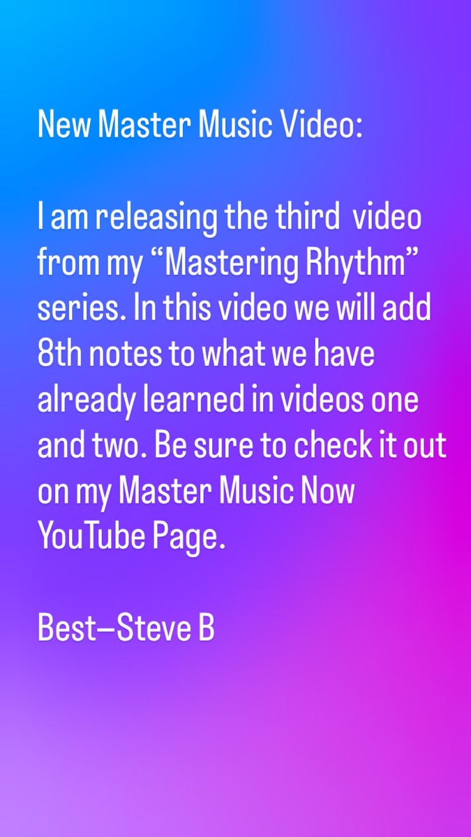 StevenBillman3's tweet photo. New Master Music Now Video Release https://t.co/Pe5AwEuyTF