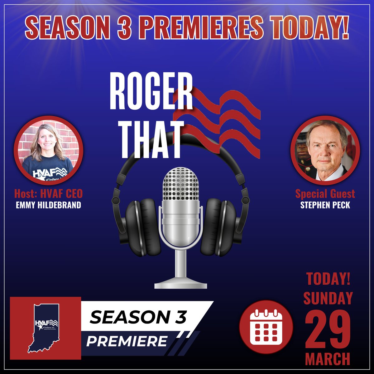 HVAFofIndiana's tweet image. Today we honor Vietnam War Veterans Day with the premiere of Roger That! 🎙 Join our host, HVAF CEO Emmy Hildebrand, &amp;amp; Stephen Peck, Marine Corps veteran &amp;amp; advocate, for an inspiring episode about making a difference for our nations heroes. 
👉 hvaf.org/roger-that-ret…

#ListenNOW