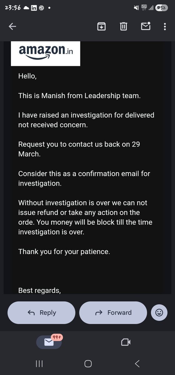 adityasriavstav's tweet image. Terrible experience with @amazonIN. Order not received, yet my money is being held hostage for days while they "investigate" their own logistics failure. Fix your delivery security with mandatory OTPs and stop harassing customers! @AmazonHelp #AmazonIndia #BadService