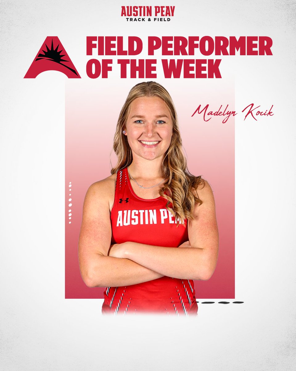 GovsXCTF's tweet photo. 𝗠𝗮𝗱𝗲𝗹𝘆𝗻 𝗞𝗼𝗰𝗶𝗸: 𝗔𝗦𝗨𝗡 𝗙𝗶𝗲𝗹𝗱 𝗣𝗲𝗿𝗳𝗼𝗿𝗺𝗲𝗿 𝗼𝗳 𝘁𝗵𝗲 𝗪𝗲𝗲𝗸! 

#LetsGoPeay https://t.co/5AAkWwxZ3x