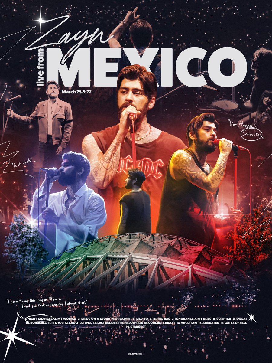 flavisrare's tweet photo. One year of Zayn Live from Mexico
Celebrating the anniversary with this special poster drop! "Vas Happenin' Señoritas"
#KONNAKOL #ZaynLiveFromMexico #ZaynMalik
@zaynmalik #Sideways @inZAYN #STTST #STTSTMexico https://t.co/MaAmv2ttZO