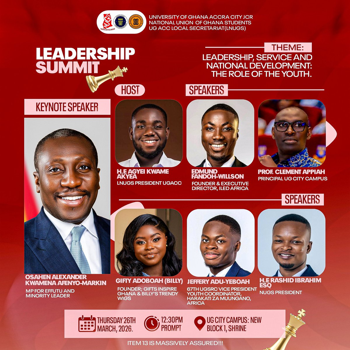 fandohx's tweet photo. The future of our nation rests in the hands of the youth, and the time to rise is NOW.

Join me at the University of Ghana ACC tomorrow as I stand alongside visionary leaders and change-makers to shape meaningful conversations on Leadership, Service, and National Development. https://t.co/4NCigQxZip