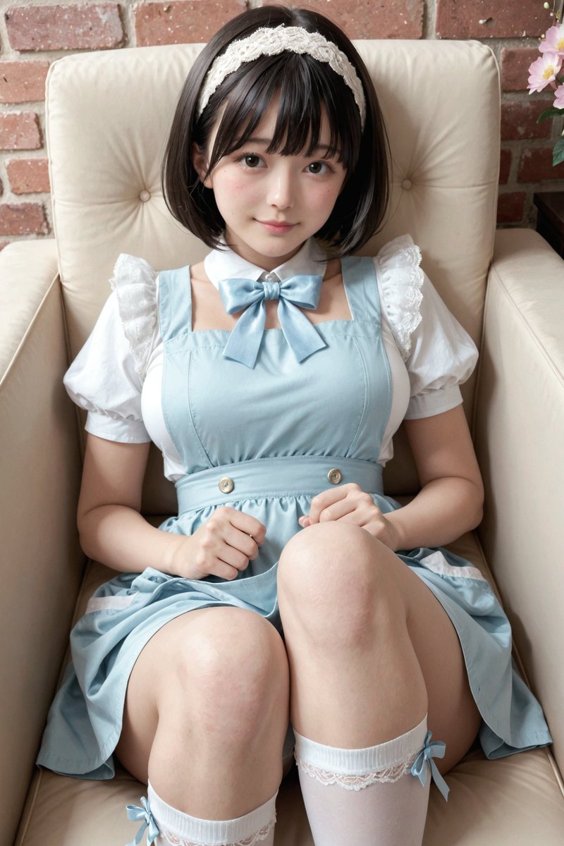 ai_pitapitapa's tweet photo. おはよう☀
今日は「カチューシャの唄の日」🎶
キミに喜んでほしくて、水色のエプロンドレスとカチューシャを合わせてみたよ✨️
…似��ってるかな？
今日も1日、笑顔で頑張ろうね💕 https://t.co/NDtJSrBAj5