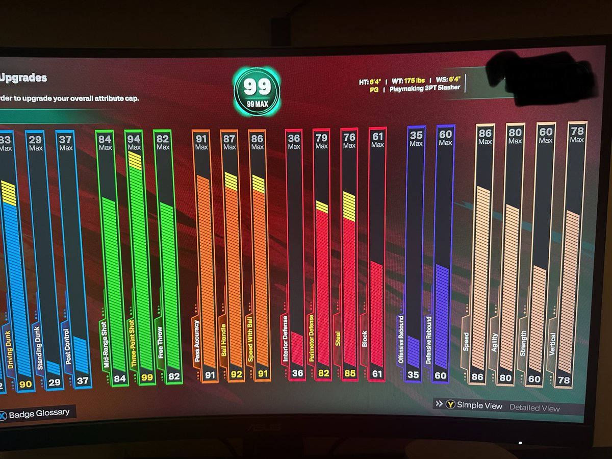 2K_Grinders_Inc's tweet image. My End-Game 6’4 Comp PG Build. 
99 3 - 92 BH - 91 SWB - 91 PA - 90 DD
*Eventually 91 Steal, 85 MR, &amp;amp; 85 Perim*
#NBA2K26 #2KCommunity #2KComp 

How we feeling -  Reply 🔥 or 🗑️