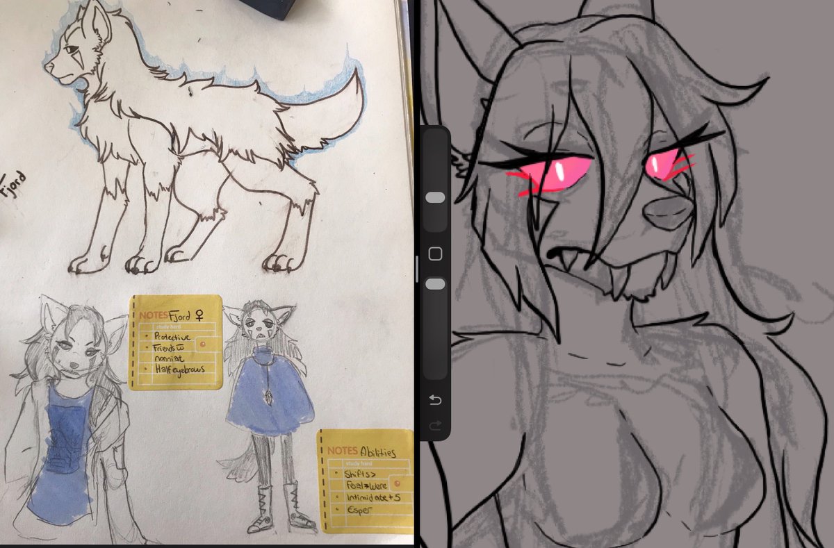 Working on oc ref sheets again.