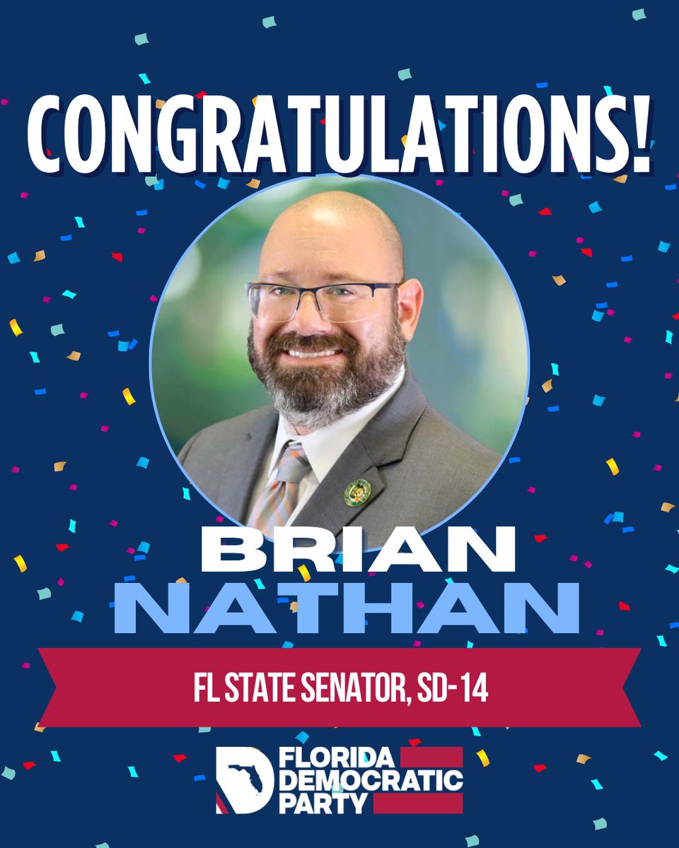 MartinCtyDems's tweet photo. Dems flipped two Florida races in communities ready for change. People came together to lower costs and protect health care. Huge congratulations to Emily Gregory and Brian Nathan. You can feel the energy on the ground, Florida is back in play. https://t.co/uN66dfPUTd