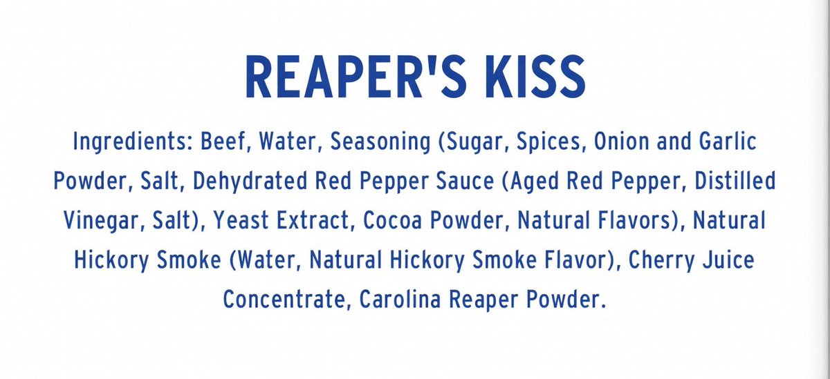 jerkydotbox's tweet photo. New flavor straight from Hell. People’s Choice Beef Jerky has released the JUST HELL line and the Reaper’s Kiss is 🔥. Grab a bag if you dare. https://t.co/9Kye5zCe75