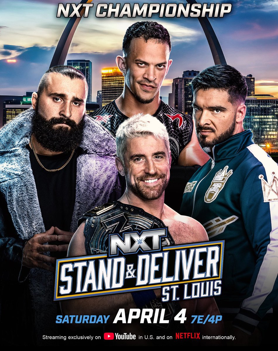 TobyTakeOver's tweet photo. The NXT Championship will be defended in a Fatal 4-Way Match at ‘Stand &amp; Deliver’ 2026

Joe Hendry vs. Ethan Page vs. Ricky Starks vs. Tony D’Angelo https://t.co/omD5eplZtG