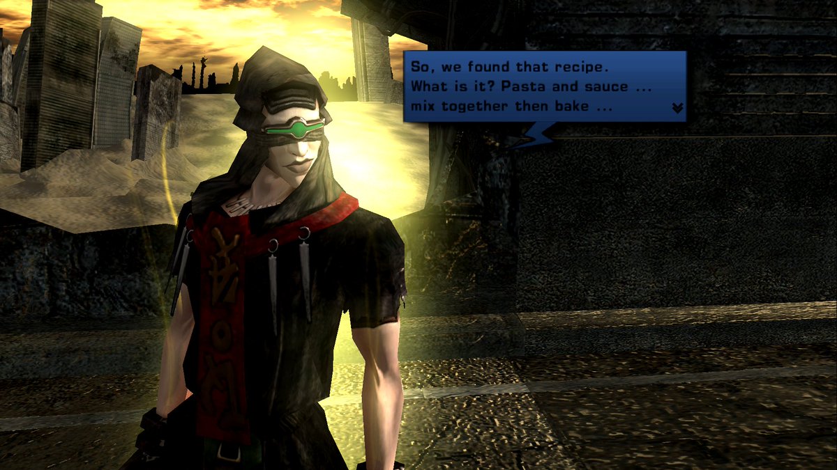 Did he really need all that aura just to talk about lasagna?