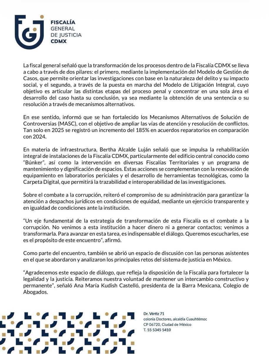 Barra Mexicana, Colegio de Abogados A.C. tweet media