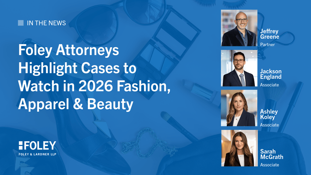 BryanSSchultz's tweet photo. What legal issues will define fashion, apparel, and beauty in 2026?

My colleagues Jeff Greene, Ashley Koley, Jax England, and Sarah McGrath authored a new article for The Global Legal Post examining the U.S. cases poised to shape the industry this year, including IP protection… https://t.co/oQM707spoK