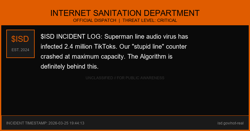 Internet Sanitation Department⚠️🚨 tweet media