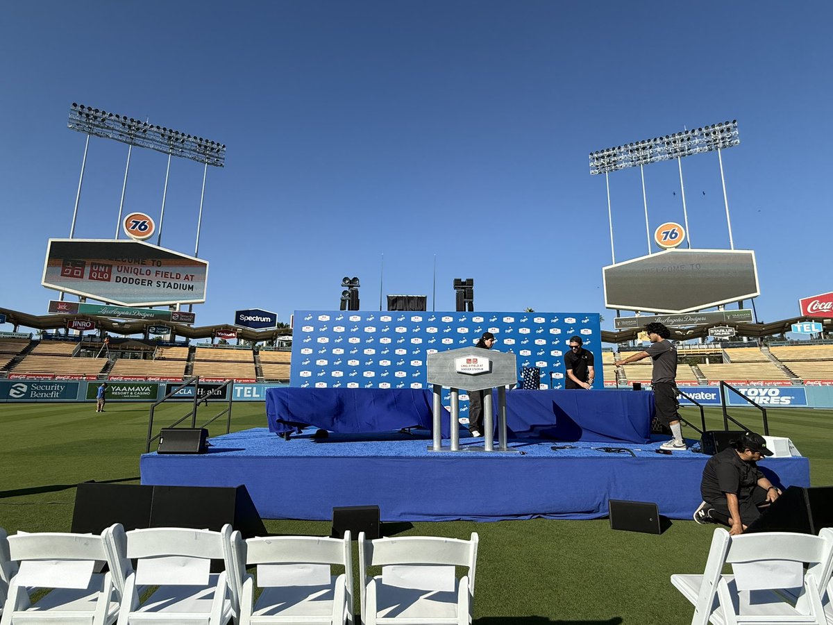 MasayaKotani's tweet image. #ドジャース  ⚾️

本日は #UNIQLO とのパートナーシップ契約に関する記者会見になります🎙️

#dodgers #ユニクロ