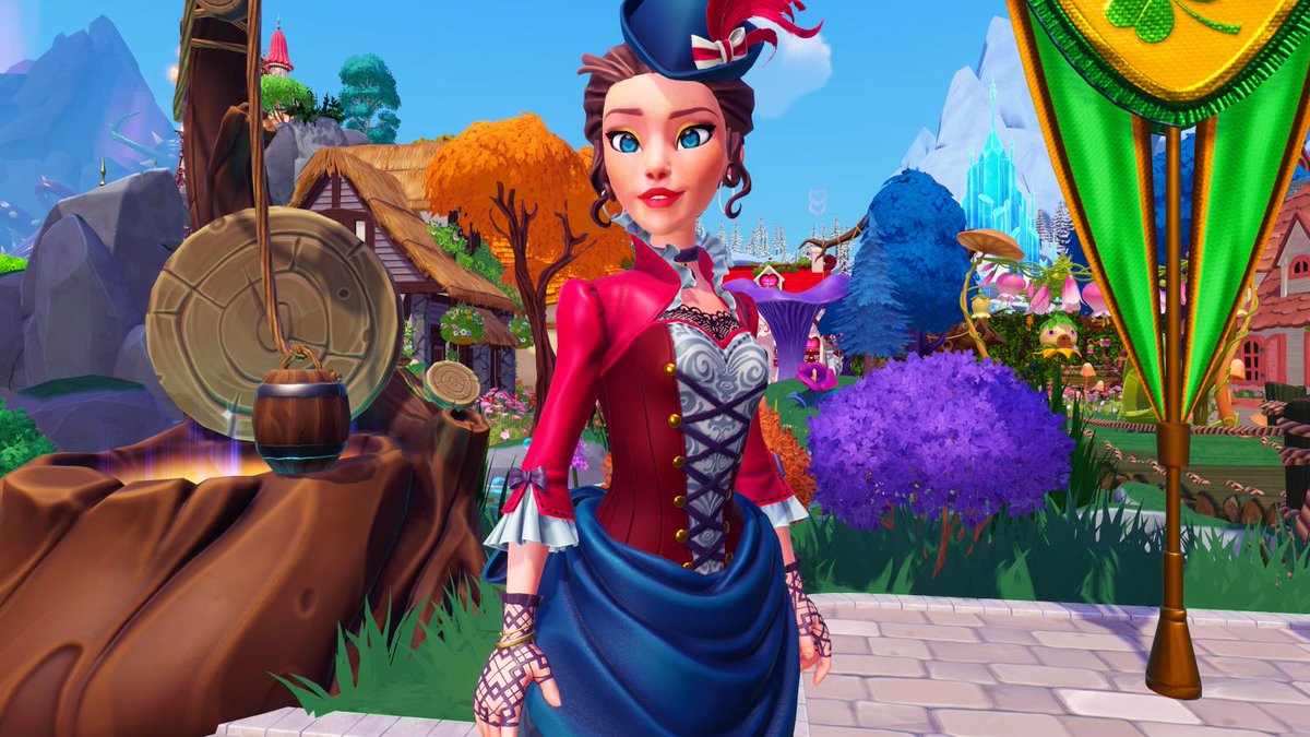 PixieRoslyn's tweet photo. This dress is everything 😍, love everything about it, the bustle, the lil bolero jacket and the lace up boots , even her up do hairstyle and cute hat🥰🥰🥰 #DDLVCommunity https://t.co/3htuCWblSK