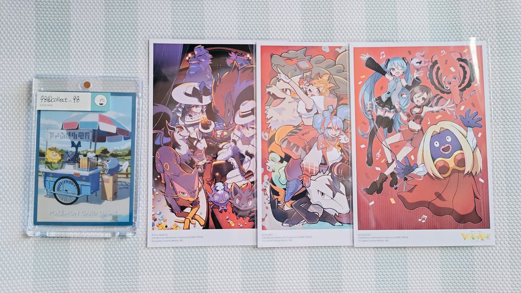 collect_98's tweet photo. ●交換
ポケミク VOLTAGE ライブグッズ 

ポストカード
譲) MEIKO (誕生日 ほのお あく) 
求) ミク(フェアリー  くさ) KAITO (誕生日)

※郵送でのお取引希望
お気軽にお声掛けください🙇 https://t.co/dOyj60R08Y