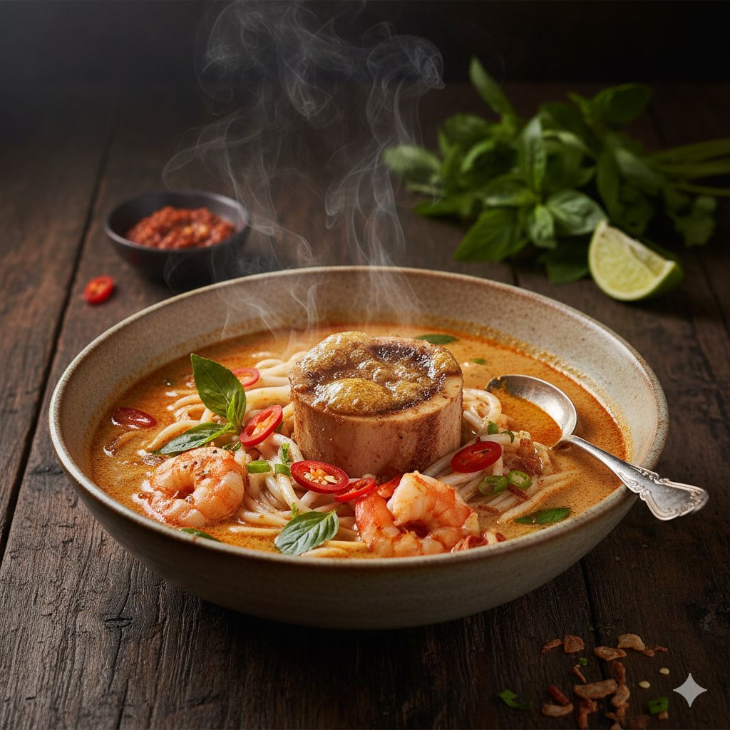 bk_tonyang's tweet image. Bone Marrow Laksa

•Adding "Casual Luxury" depth to the classic Nyonya noodle soup.

·Ingredients: Laksa broth (coconut/spices), rice noodles, roasted bone marrow.
anthoniang.com

#bonemarrowlaksa #laksa #bonemarrow #bonelaksa #marrowlaksa #casualluxury