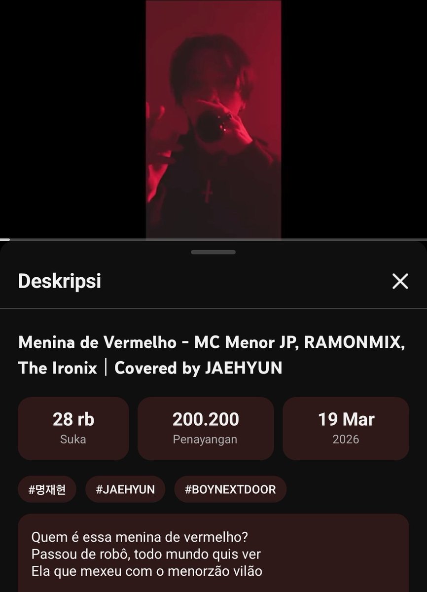 happy 200k views menina de vermelho by myung jaehyun
for your effort in learning a new language, Jaehyunie 🫶🏻

🔗youtu.be/nxWDWgnOyx0?si…

#BOYNEXTDOOR #보이넥스트도어  
#JAEHYUN #명재현