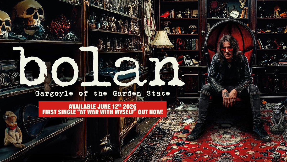 KickAssForever1's tweet image. BOLAN (Rachel Bolan (SKID ROW) Announces Solo Debut - Hard Rock USA 🇺🇸) - First Single/Video "At War With Myself" feat DANKO JONES -From the album "Gargoyle of the Garden State" out on June 12, 2026 via earMusic #bolan #rachelbolan #dankojones #hardrock

wp.me/p9NC0l-oPT