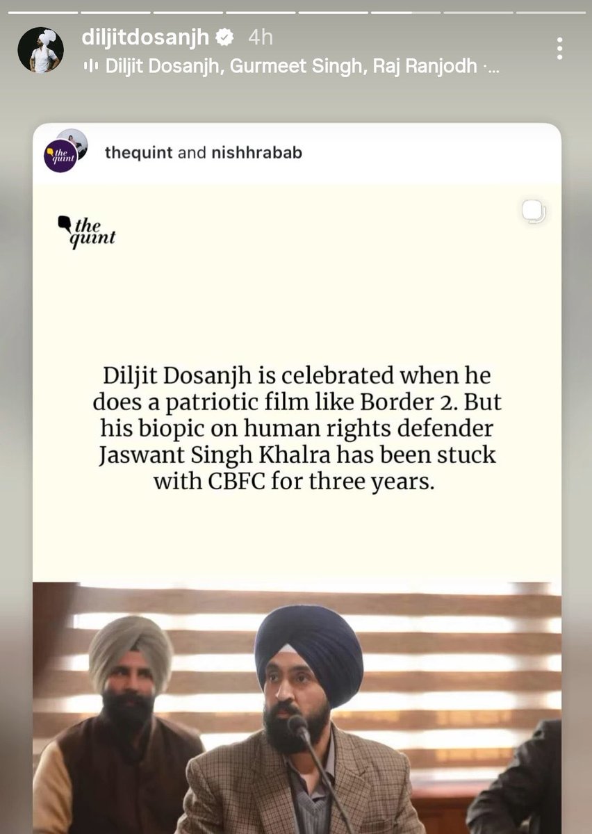 Is #DiljitDosanjh is implying that he shouldn’t be celebrated if he does a patriotic film and shows his love for the nation or a movie on a controversial subject highlighting one side of alleged killings and not other side of actual genocide, fitting best in a propaganda