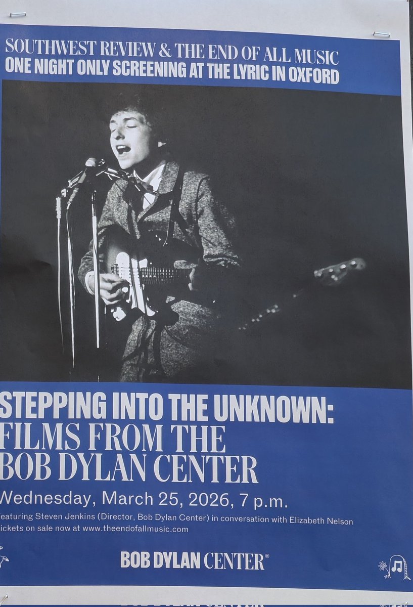 Here for the new Dylan films screening in Oxford, MS. Might be an obsession. #BobDylan