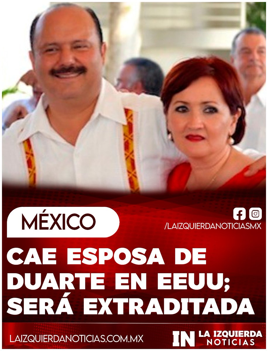 ¡BIEN ATORADA! Bertha Olga Gómez Fong, esposa del narco exgobernador priista de Chihuahua César Duarte, fue detenida en El Paso, Texas, por agentes del Servicio de Inmigración y Aduanas (ICE), a solicitud de la Fiscalía General de la República, como parte de un proceso con fines