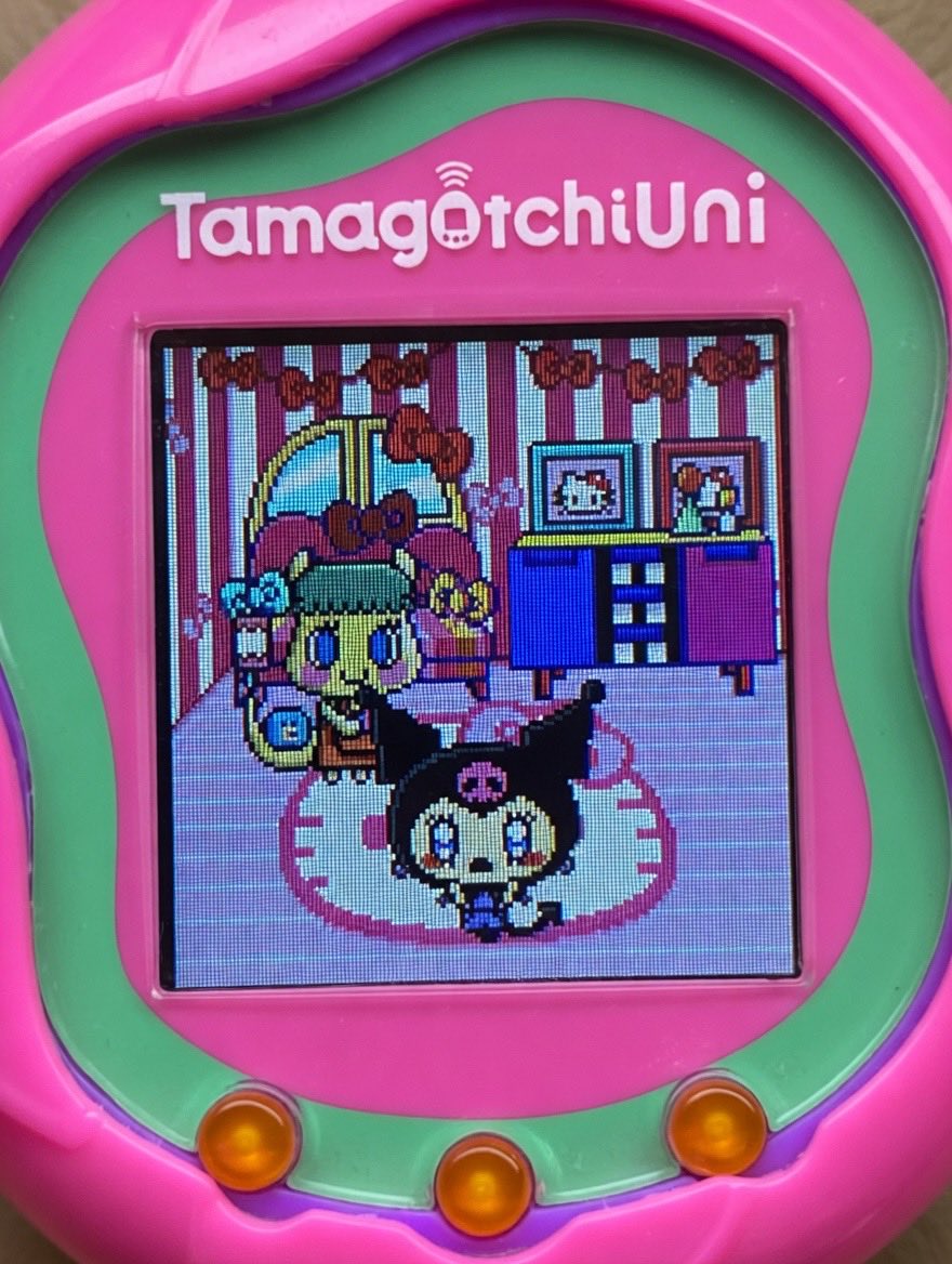 sasaboring's tweet image. 今朝生まれたたまごっちがクロミだった(୨୧ ❛ᴗ❛)✧

クロミなメロディっちらしい笑
いまこんなのあるんだね✧*｡

 #クロミなメロディっち
 #たまごっち
 #クロミ