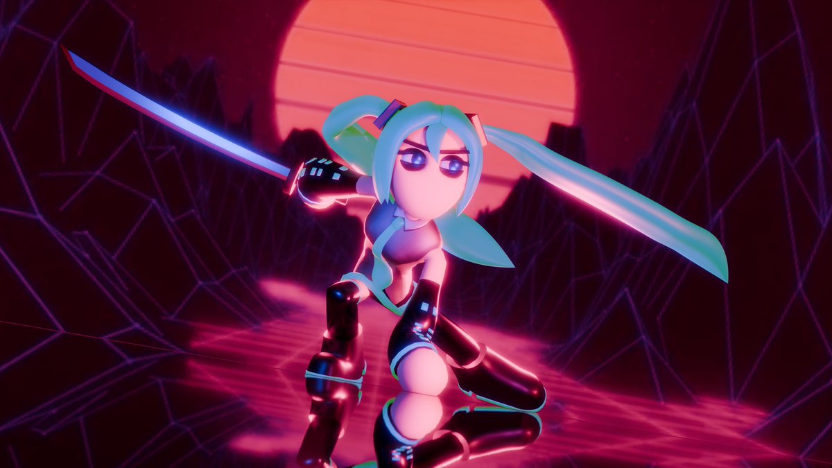 Miku with a sword