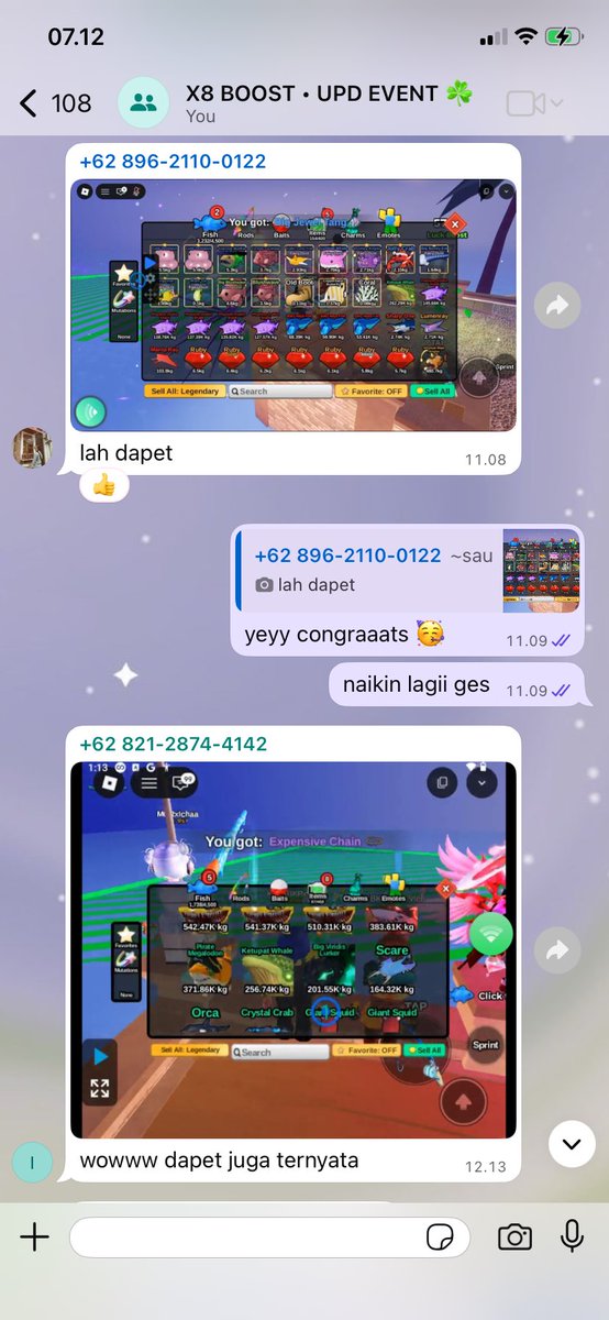 leclerchivee's tweet photo. total udah naik 10 ketupat whale  di server ini 🐋 https://t.co/6fep2fZjLI