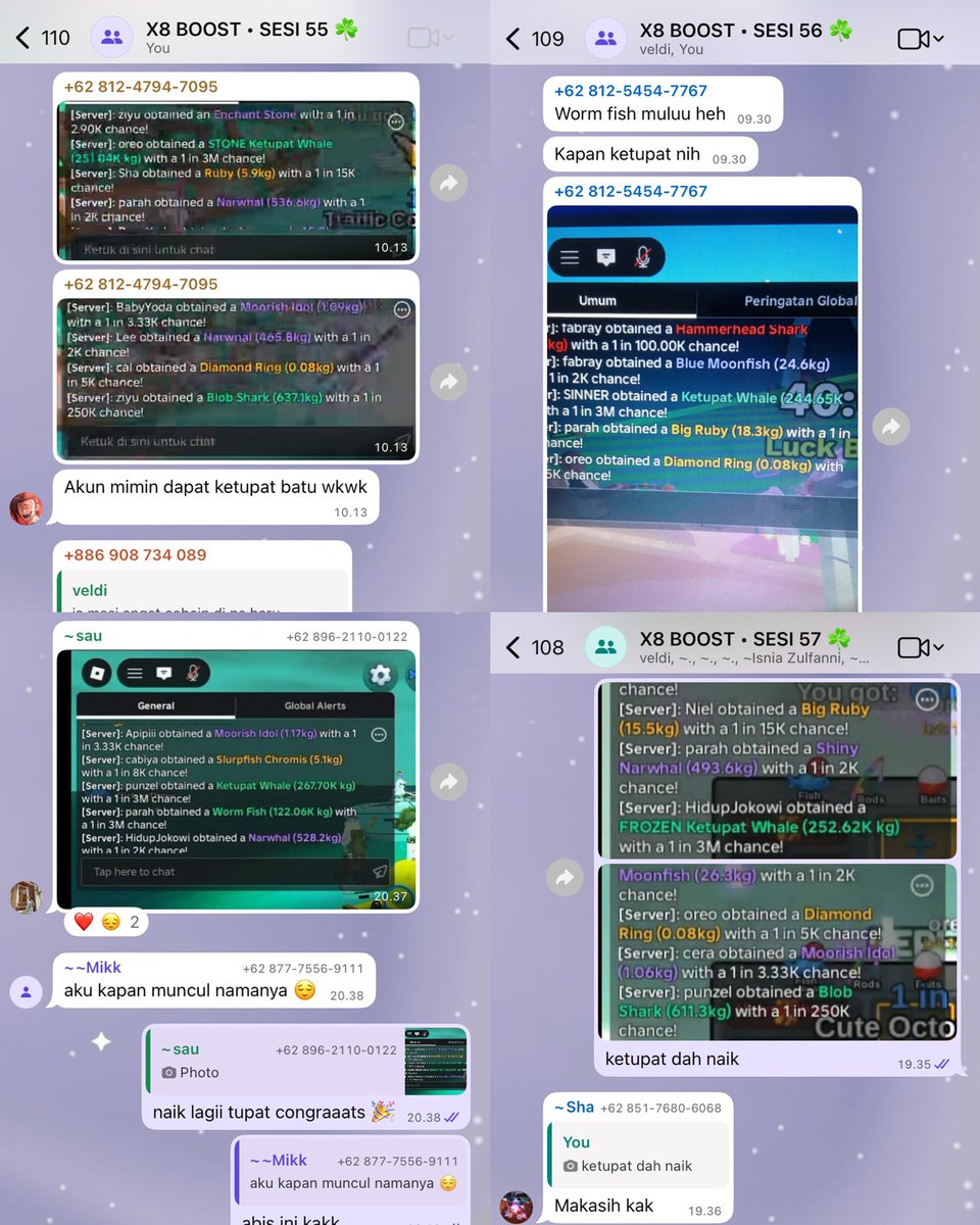 leclerchivee's tweet photo. total udah naik 10 ketupat whale  di server ini 🐋 https://t.co/6fep2fZjLI
