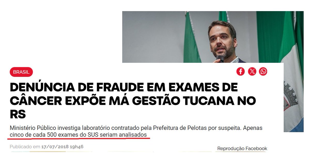 amandamoraes500's tweet photo. Não é porque foi lá em meados de 2018 que podemos esquecer o que o Governo Eduardo Leite, então Prefeito de Pelotas foi acusado.  Quantas mulheres perderam a vida para o Cancer por causa e exames por amostragem? https://t.co/38zA1FEBO0