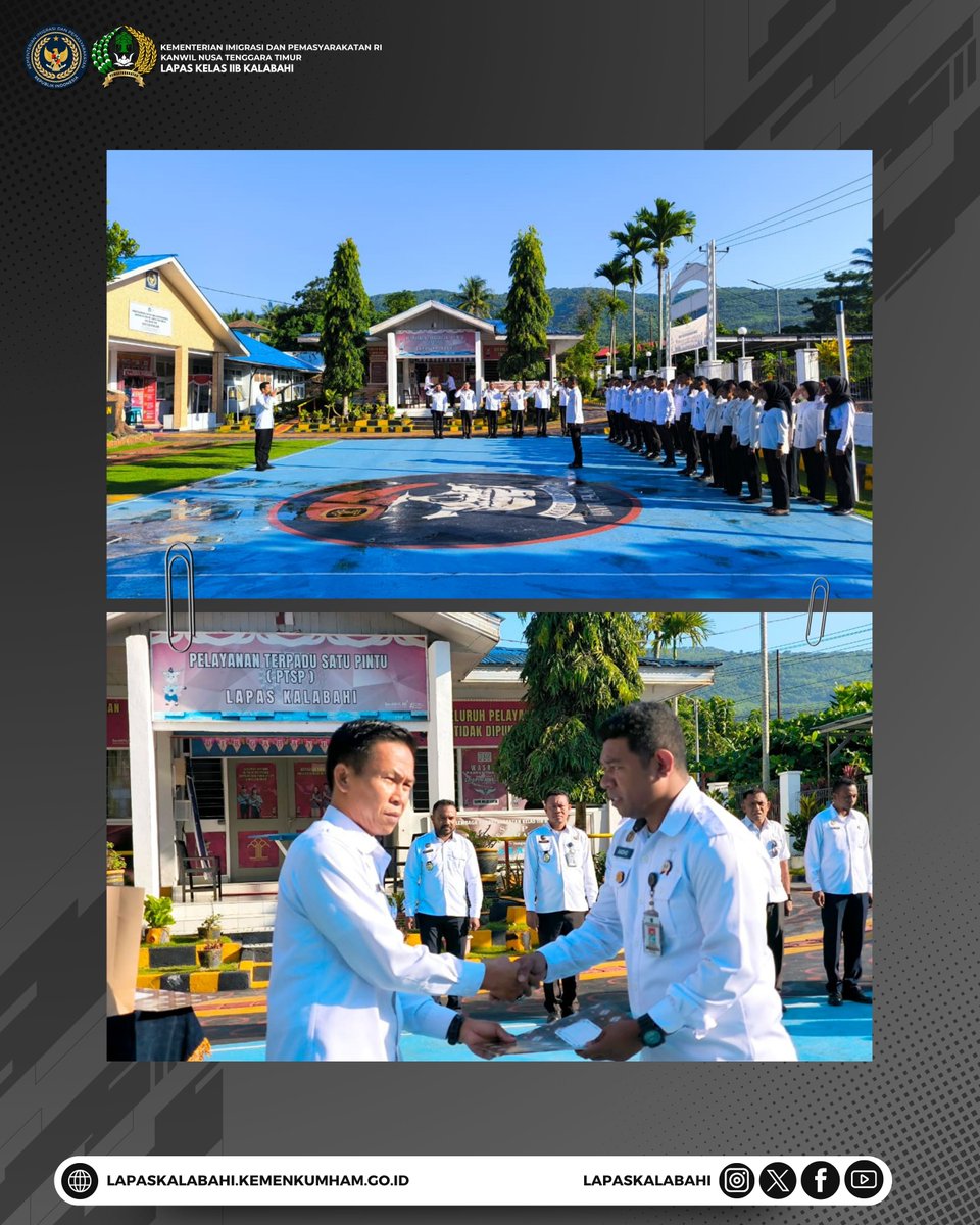 LapasKalabahi's tweet image. Apresiasi Nyata, Kalapas Kalabahi Serahkan Langsung Reward Kepada 2 Orang Pegawai Teladan Triwulan I 2026

Selengkapnya:
lapaskalabahi18.blogspot.com/2026/03/apresi…

#LapasKalabahi
#Kemenimipas
#AlwaysTheBest
~ KanwilDitjenpasNTT