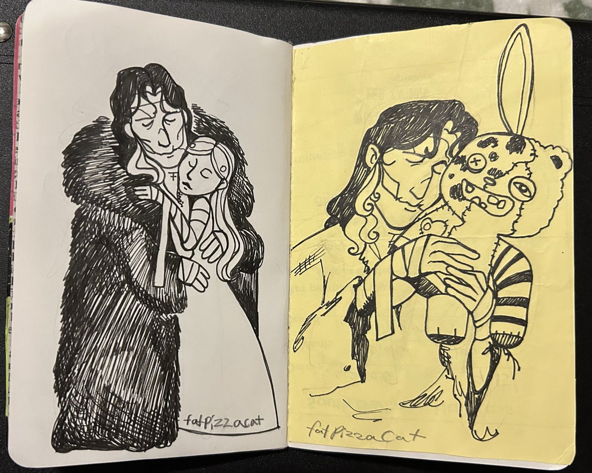 Hi here some doodles for today. I loved the concept of the creature making his own fuggler, it like he made his own companion 🥹 but anyway #Frankenstein