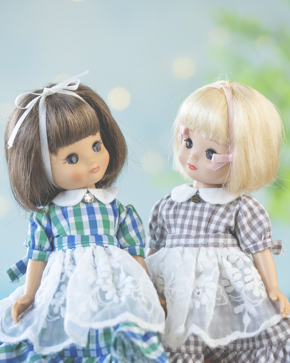ukkarikensetsu's tweet photo. CHUBEARさまの可愛いエプロンワンピース👗
おニューのおべべにゴキゲンな2人です
#outfits #tinybetsymccall https://t.co/4gWg230du3