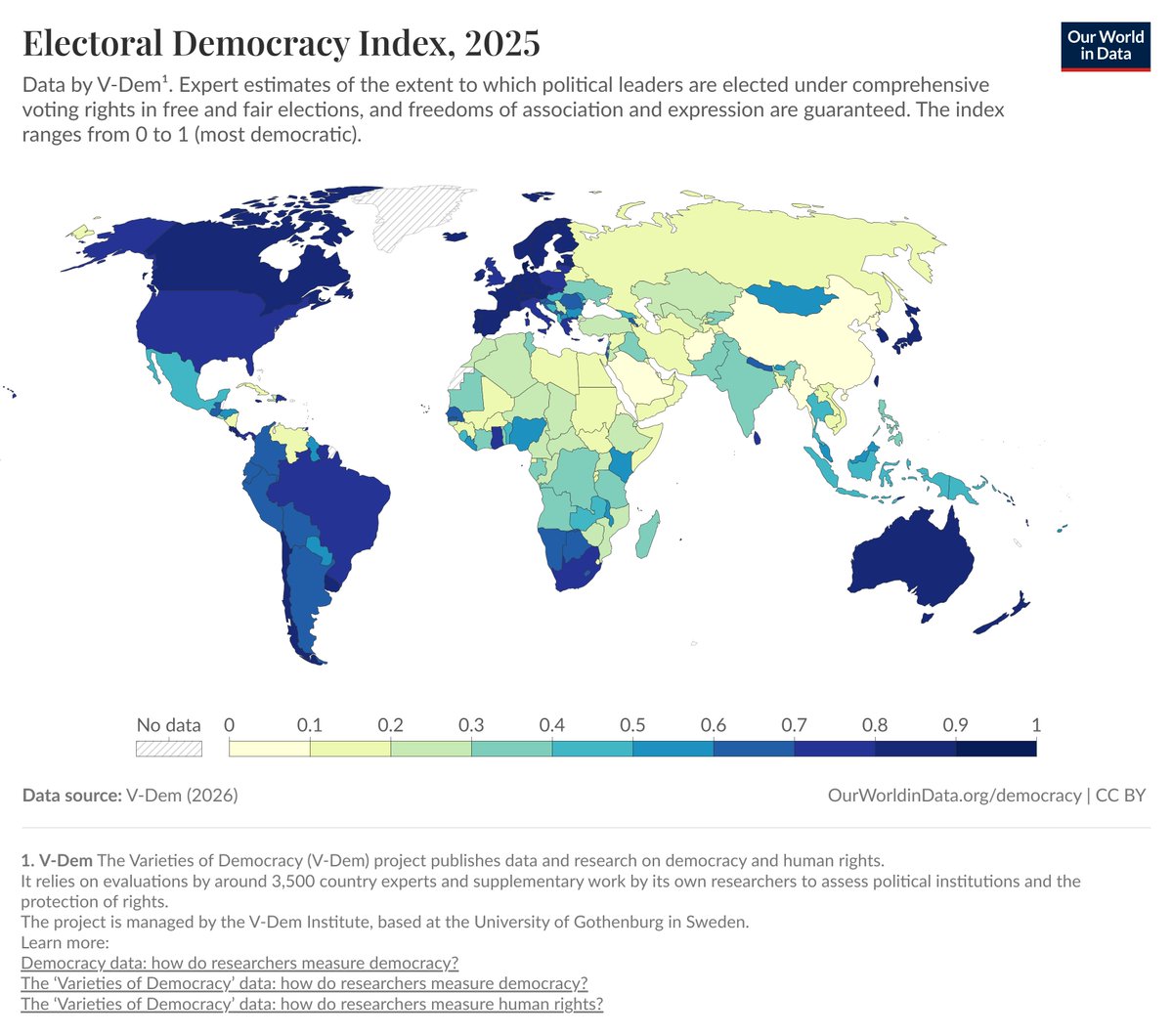 El más reciente reporte sobre la democracia en el mundo del V-Dem Institute generará mucha controversia, no solo en México.

Aquí pueden descargarlo: v-dem.net/documents/75/V…