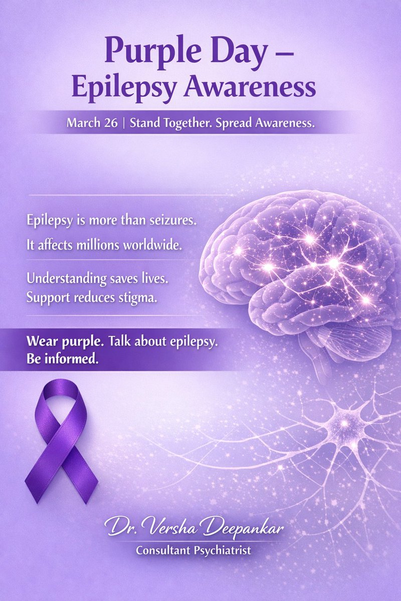 #PurpleDay #EpilepsyAwareness #EndTheStigma #Brainhealth #HealthAwareness