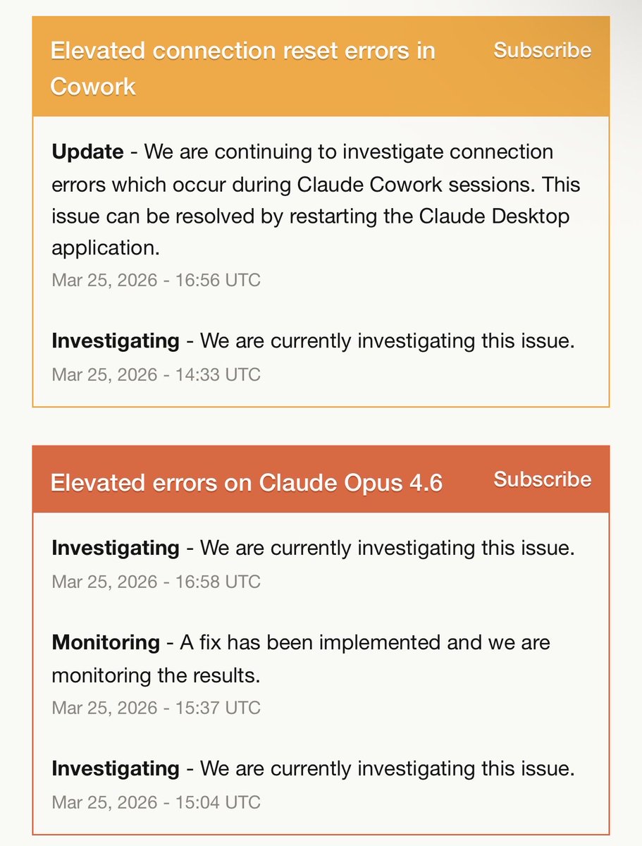 jfikrat's tweet photo. Anthropic usage limit problem is getting bigger and bigger and actually I don't think that they have changed the usage limit. It seems more like a major bug or a major coding issue. @bcherny was celebrating yesterday a massive coding day on GitHub. I think things are broken and probably they don't know the problem causing it. On Claude status they are saying that they have applied a patch or a fix a couple of hours ago and I think that caused a major problem. But this does not seem cool when you give 2x usage to get other players users.