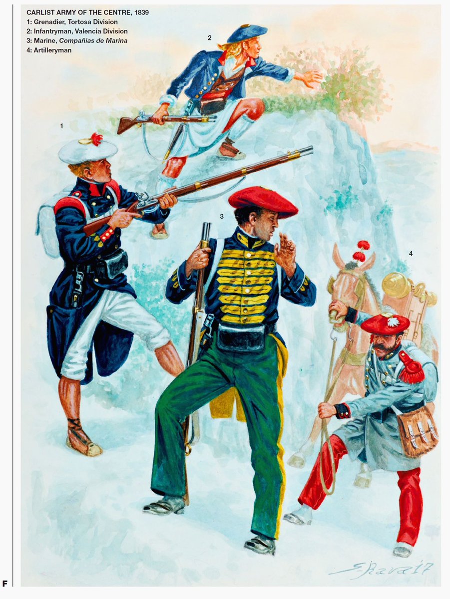maccabeanpapist's tweet photo. Carlist uniforms during the First Carlist War [1833 – 1840]. 

#carlist #firstcarlistwar #Spain #kingdomofspain #españa #spanishthrone https://t.co/Fai9KFlooY