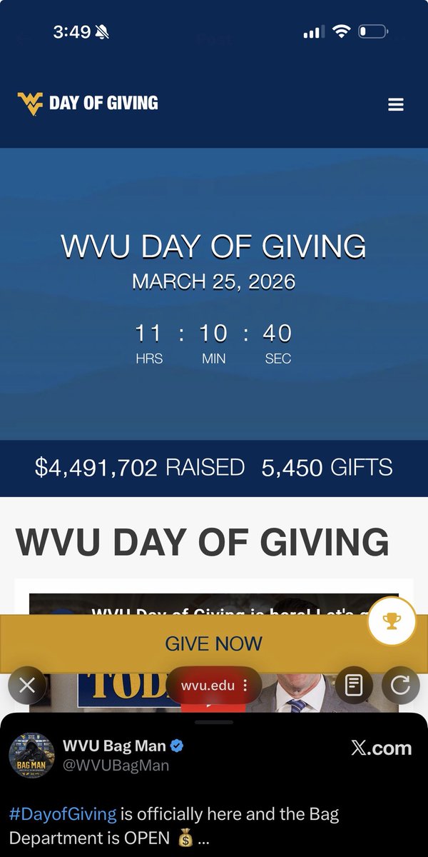 WVU Bag Man tweet media