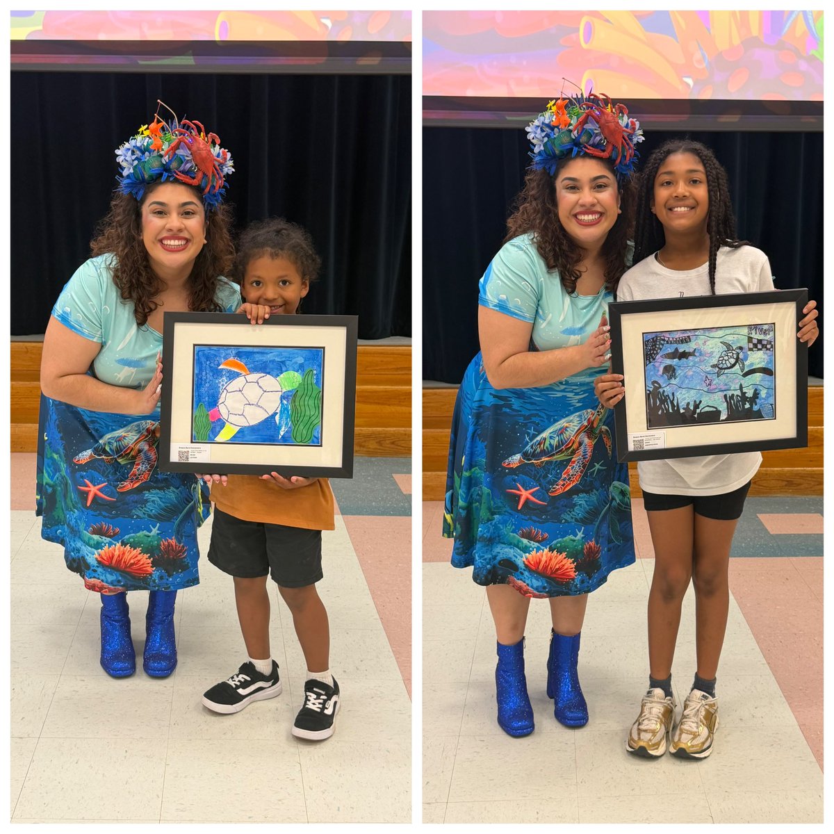 MsLeighaB's tweet photo. Such a magical 'Under The Sea' Art Show by the amazing @ArtwithmsZ 🧜🏻‍♀️🪼 So cool to see the amazing displays &amp; work of ALL of our @BBE_Bullfrogs https://t.co/HmsvfY7NGk