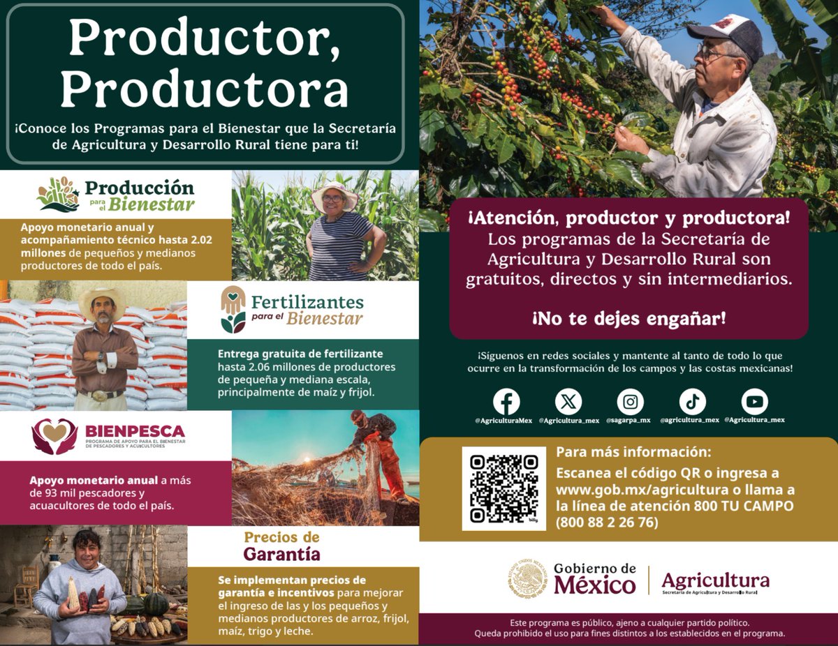 agriculturaCdmx's tweet image. Agricultora, #ConA. 🌽
Las mujeres siembran, cosechan y sostienen al campo mexicano con su trabajo y conocimiento.

Porque el campo también es suyo.
#SerLoQueQueramos #8M2026