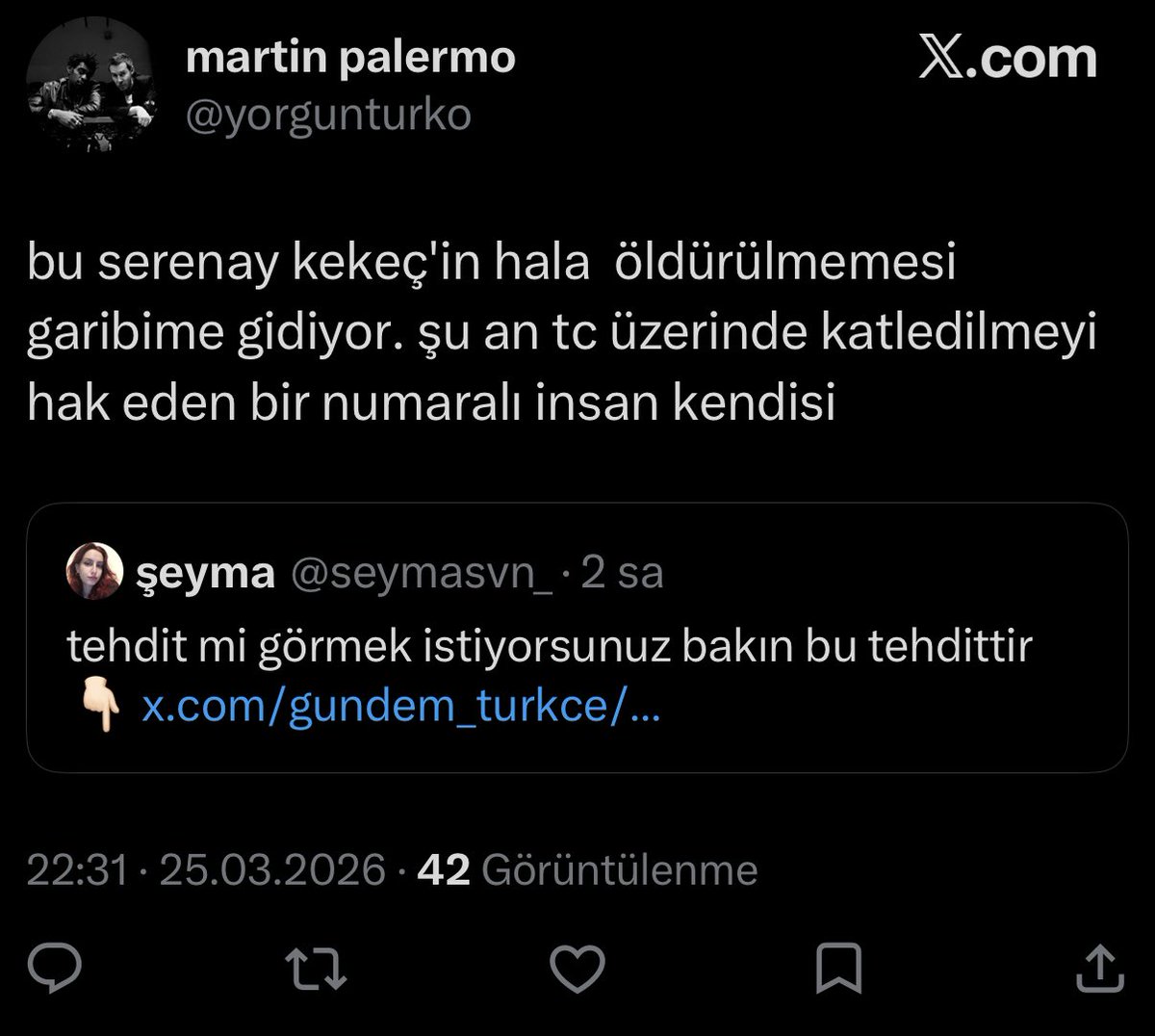 Mesela bu tip, herhangi bir yaptırıma maruz kalmayacak biliyoruz ki