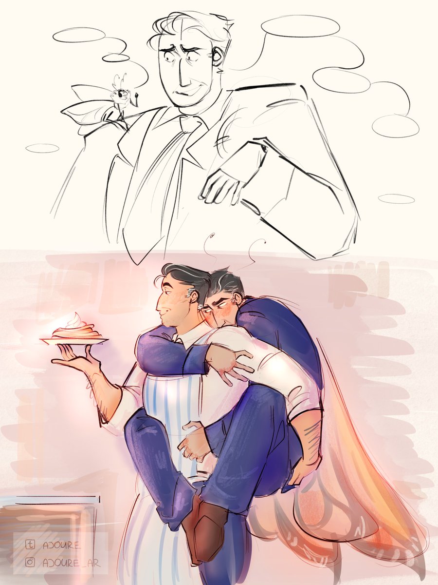 ajoure_'s tweet photo. Pancakes 🥞🦋

#hoppers sketches https://t.co/8C6R93iVkS