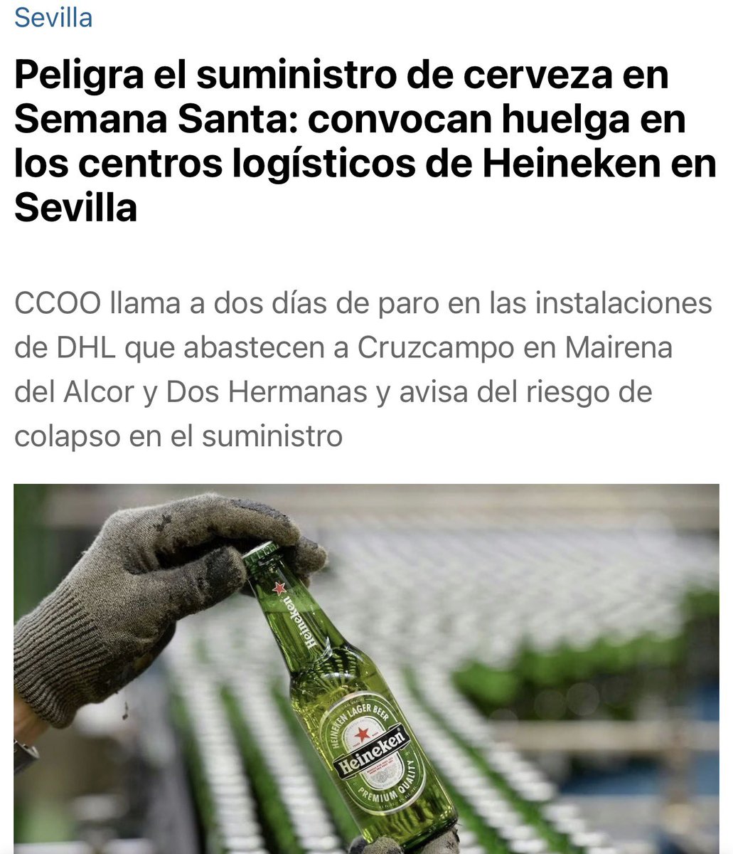 Los repartidores de <a href="/Cruzcampo/">Cruzcampo #ConMuchoAcento</a> llevan 18 años con el sueldo congelado mientras que los beneficios de la compañía no paran de crecer. El ingrediente principal de una cerveza debe ser la cebada y no la explotación laboral de sus trabajadores.

¡Arriba los que luchan!