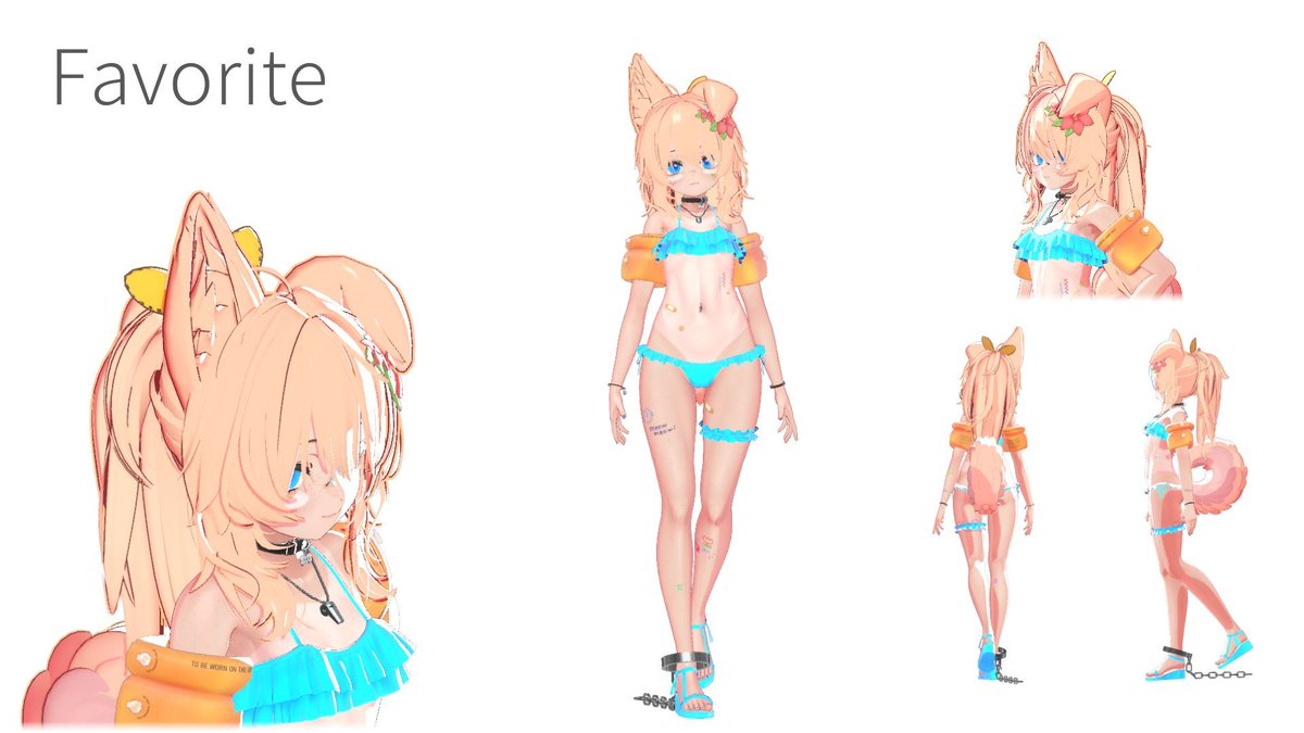 figurted id share my beach fit. no the floaties are not there because i cant swim. they uh, theyre there for u.