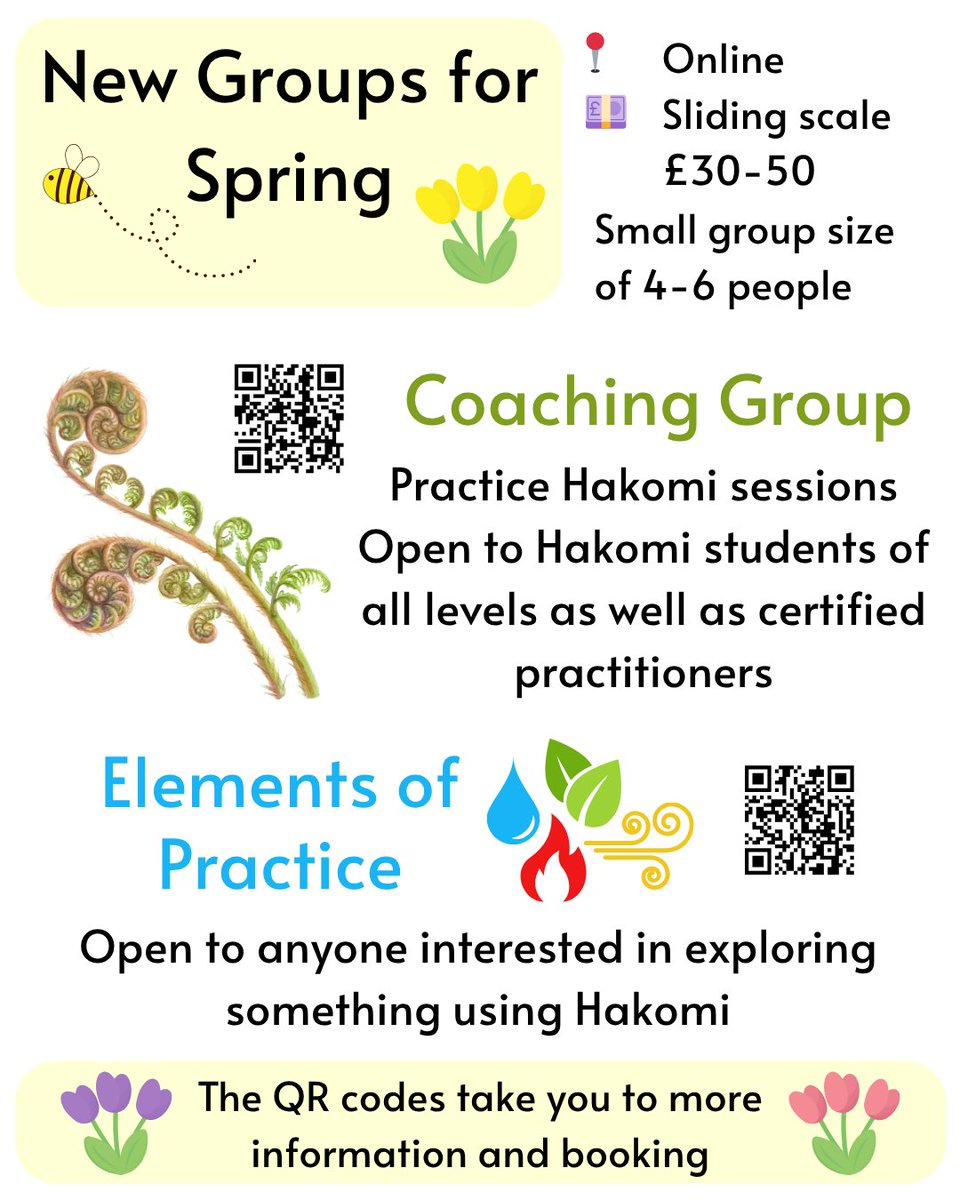 jftherapy's tweet image. Two new monthly #Hakomi groups! 𝗛𝗮𝗸𝗼𝗺𝗶 𝗰𝗼𝗮𝗰𝗵𝗶𝗻𝗴 🌿 and 𝗘𝗹𝗲𝗺𝗲𝗻𝘁𝘀 𝗼𝗳 𝗣𝗿𝗮𝗰𝘁𝗶𝗰𝗲 🔥💧🍃💨More details on my website here: jamiefearn.co.uk/training/ #experientiallearning #embodiment #bodymindconnection #TherapistsConnect  #therapistsofx