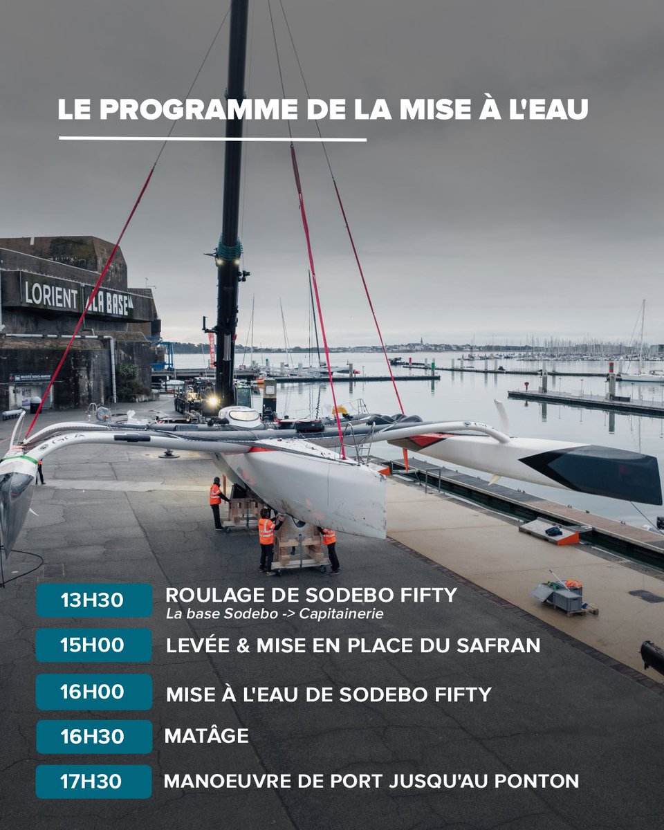 Sodebo_Voile's tweet photo. 𝐀𝐩𝐫𝐞̀𝐬 𝟓 𝐦𝐨𝐢𝐬 𝐝𝐞 𝐜𝐡𝐚𝐧𝐭𝐢𝐞𝐫, 𝐩𝐥𝐚𝐜𝐞 𝐚̀ 𝐥𝐚 𝐦𝐢𝐬𝐞 𝐚̀ 𝐥’𝐞𝐚𝐮 𝐝𝐞 𝐒𝐨𝐝𝐞𝐛𝐨 𝐅𝐢𝐟𝐭𝐲 🔥

RDV ce 𝐝𝐢𝐦𝐚𝐧𝐜𝐡𝐞 𝟐𝟗 𝐦𝐚𝐫𝐬 à Lorient pour la mise à l’eau de Sodebo Fifty📍 

On vous attend nombreux pour ouvrir ce nouveau chapitre avec nous.. https://t.co/9KFUOxBVxH