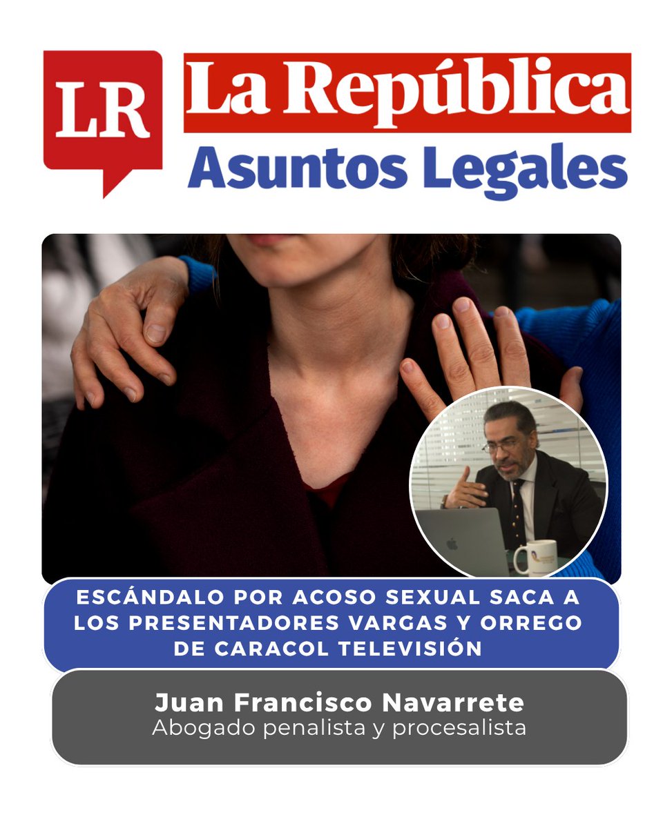 revistacensor's tweet photo. No toda conducta reprochable es delito… pero cuando hay connotación sexual y falta de consentimiento, el derecho penal entra en juego.

El acoso sexual en el trabajo no es un tema menor. Y mucho menos cuando hay abuso de poder.

 ¿Qué debes tener claro?
* El acoso sexual es un delito autónomo
* Puede escalar a conductas más graves si hay contacto físico
* En el entorno laboral, la sanción se agrava
* Puede haber consecuencias penales y laborales inmediatas

 No es solo un problema ético. Es un tema que puede terminar en prisión, despido e inhabilidades.

#DerechoPenal #AcosoLaboral #AcosoSexual #Abogados #Legal #Colombia #FirmaDeAbogados #NavarreteConsultores