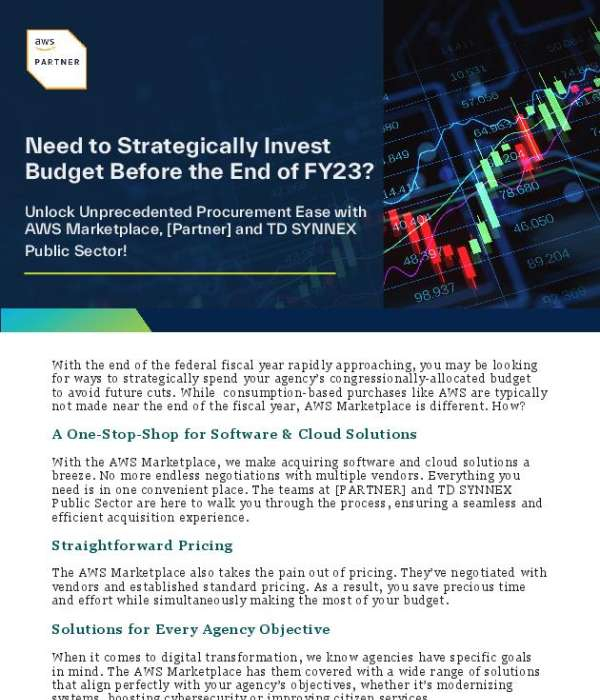 With the end of the #federal fiscal year rapidly approaching, does your team still have budget to spend to avoid future cuts?      Download the one-pager to learn how the #AWS Marketplace makes allocating the rest of your budget a breeze with : stuf.in/bi7qm1