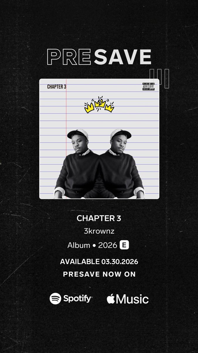 3krownz's tweet photo. 3krownz - CHAPTER 3 https://t.co/uoByWl4pbn https://t.co/OJ24vFe7S1