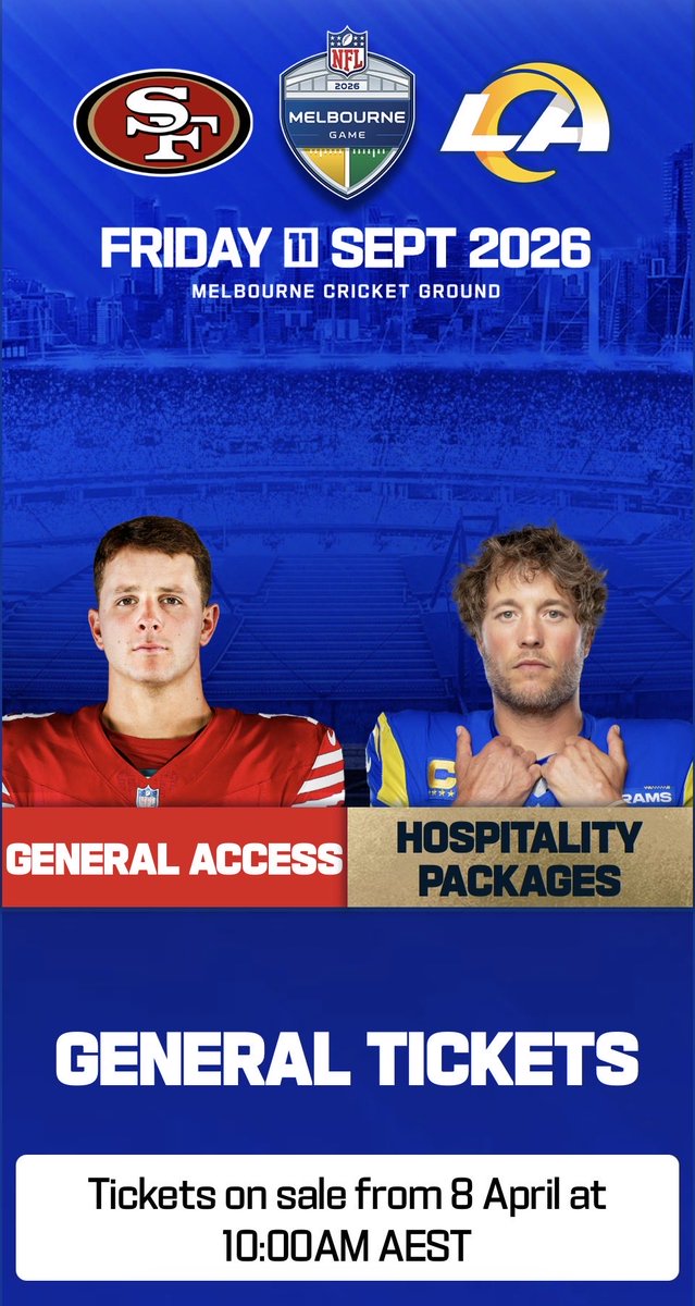 MunnyStewart644's tweet photo. For those interested and haven’t registered for updates. Here are the key dates
#NFLAus https://t.co/C7Ja1W55Cb